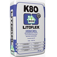 Litokol (Литокол) Клеевые смеси на цементной основе  Клеевая смесь - LitoFlex К80 ECO - беспылевая 0x0