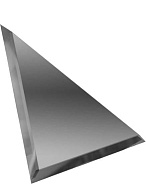 ДСТ (Зеркальная плитка) Треугольная Треугольная зеркальная графитовая плитка с фацетом 10мм (ТЗГ1-02) 200x200