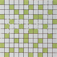 Мозаика М-Квадрат Fiori бело-зеленая микс 30х30